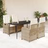 5-Cz. Set di Mobili da Giardino con Cuscini, Beige, Polyrattan