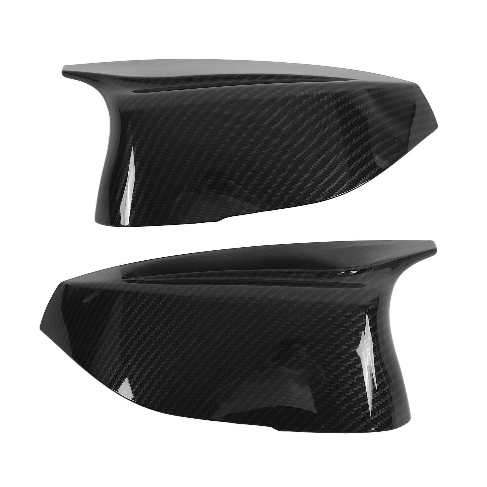 2PCS Rearview Mirror Covers Carbon Fiber Style Replacement for Infiniti Q50 Q50S 2014‑up