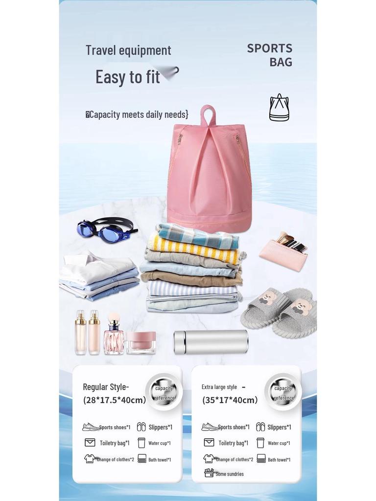 Waterproof Wet/Dry Separation Swimming Backpack for Travel and Fitness Storage