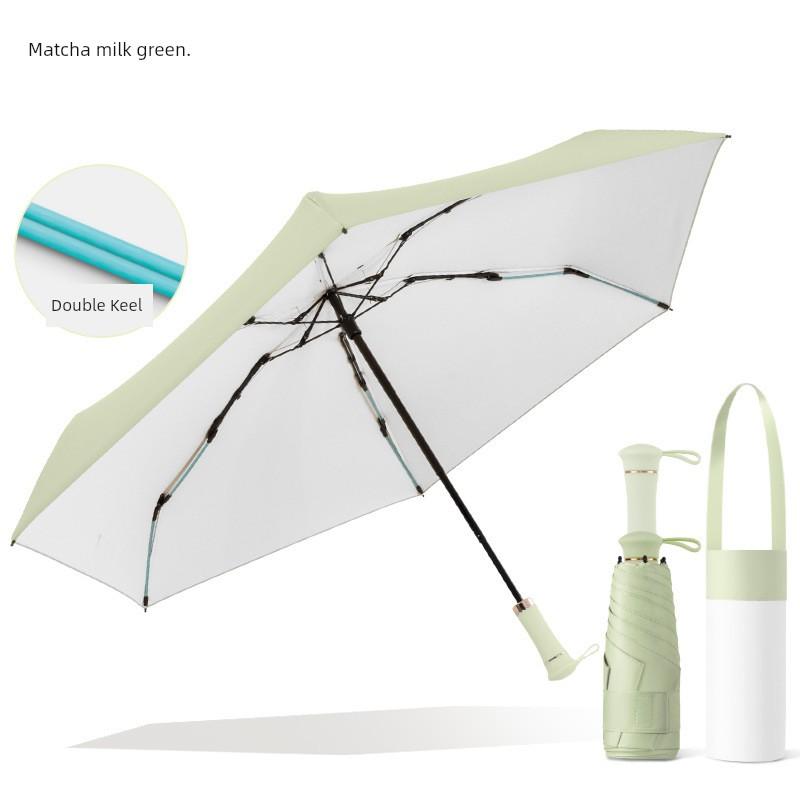 Double-Ribbed Telescopic Handle Umbrella 50% off with Colorful Coating, Sunshade Umbrella, Compact Sun and Rain Umbrella, Promotional Umbrella