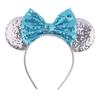 Silver Shinny Mouse Ears Headband For Girls Shinny Sequin Bow Hairband Festival Party Cosplay DIY Hair Accessories