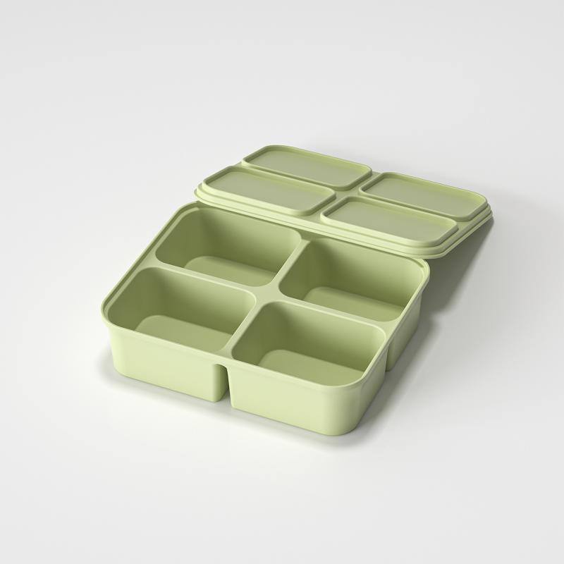 Baby Ice Cube Tray Silicone With Lids Flexible Ice Molds For Beverages,Baby Food Storage Mould, Bpa-Free