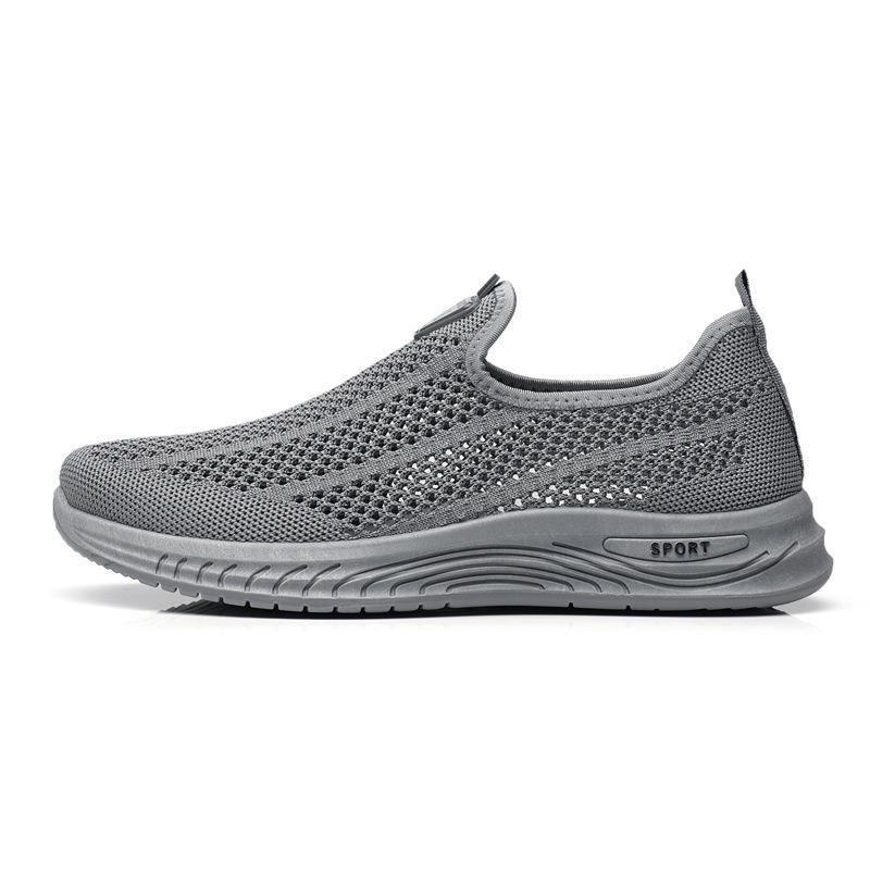 Męskie Sneakersy Klasyczne Buty Casual Oddychające Siateczkowe Buty do Biegania Bez Sznurowadeł Lekkie Buty Męskie