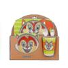 5pcs/set Baby Dish Tableware Children Cartoon Feeding Dishes Kids Natural Bamboo Fiber Dinnerware