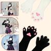 Cosplay Paws Gloves for Theme Party Animation Gloves Winter Fursuit Hand Warmers Role Playing Party Plush Claw Gloves