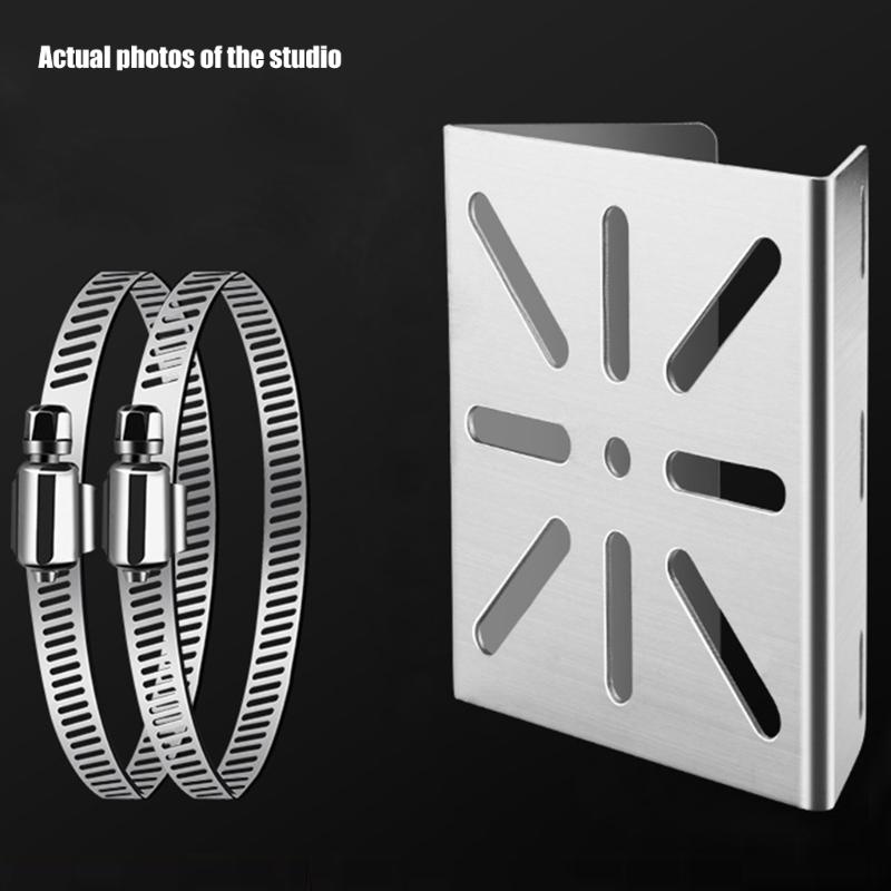 Heavy Type Iron Poles Mount Brackets Security Cameras With Adjustable Hose Clamps For Outdoor Installation