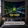 Personalisierte Namens-Text-Wandbehang, John Deere Dekorative Wanddekoration, Hintergrund-Wandbehang für Zuhause Schlafzimmer