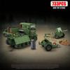 Ww2 Soviet army WW II armored car  STZ5 artillery tractor tank boy building toy assembled model anti-aircraft gun 100289