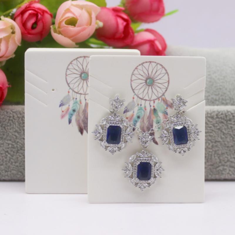 50/100 Pcs 5.1X6.3cm White/kraft Paper Multiple Earring Necklace Display Card