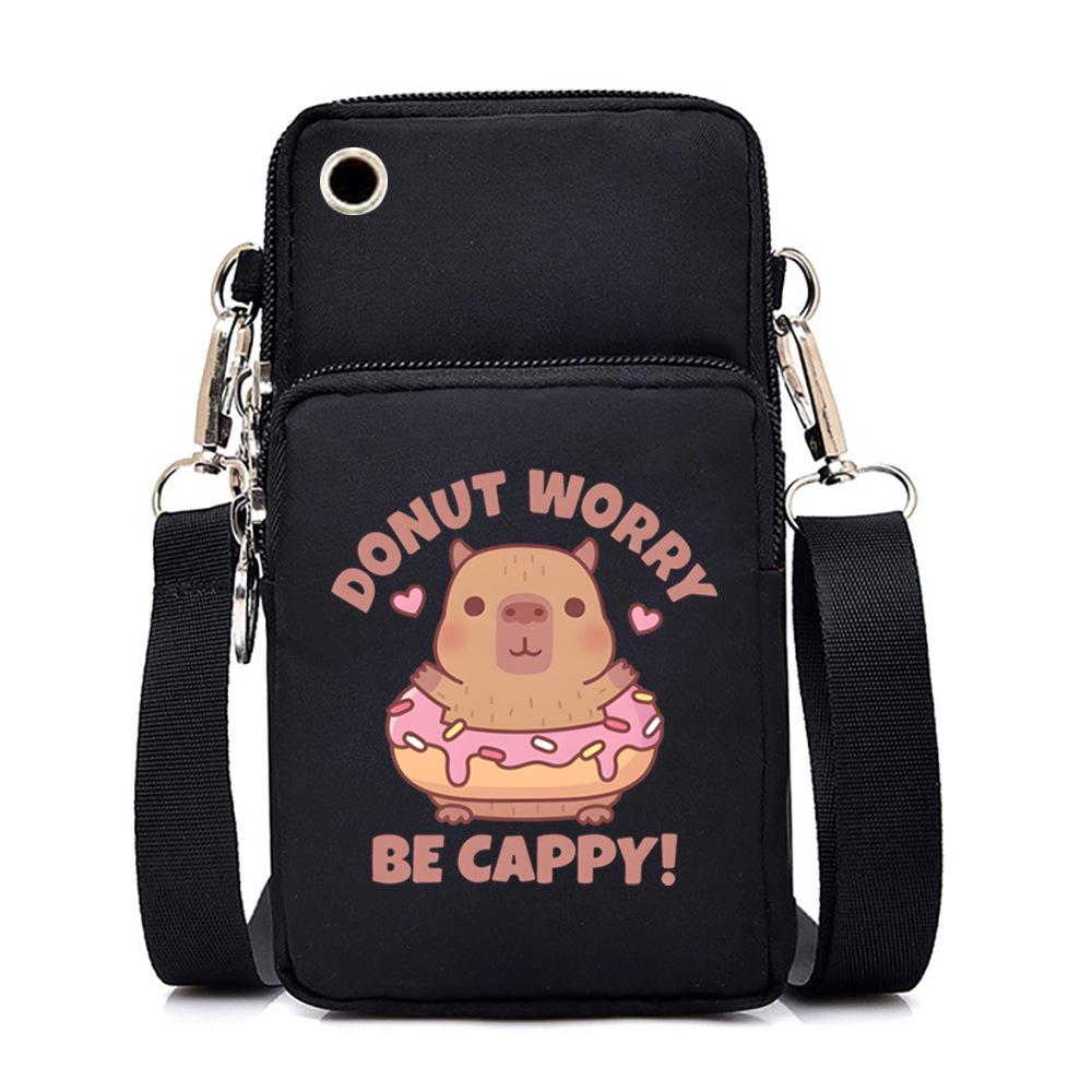 Kapibara Cute Peripheral Printing New Messenger Bag Multi-functional Casual Mobile Phone Bag