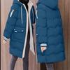 Winter Down-padded Jacket for Women Korean Style Relaxed Fit Mid-length Large Size Thickened Cotton-padded Jacket