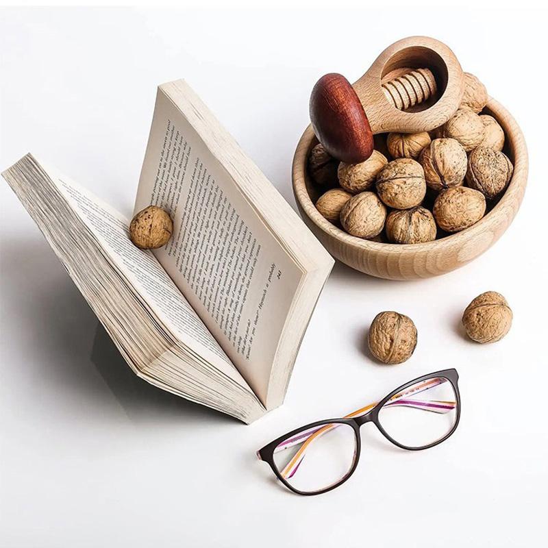 Creative Mushroom Shape Nutcracker Wooden Walnut Shell Walnut Loosening Clip Nut Easy To Crack Adjustable Shell Opening Tool