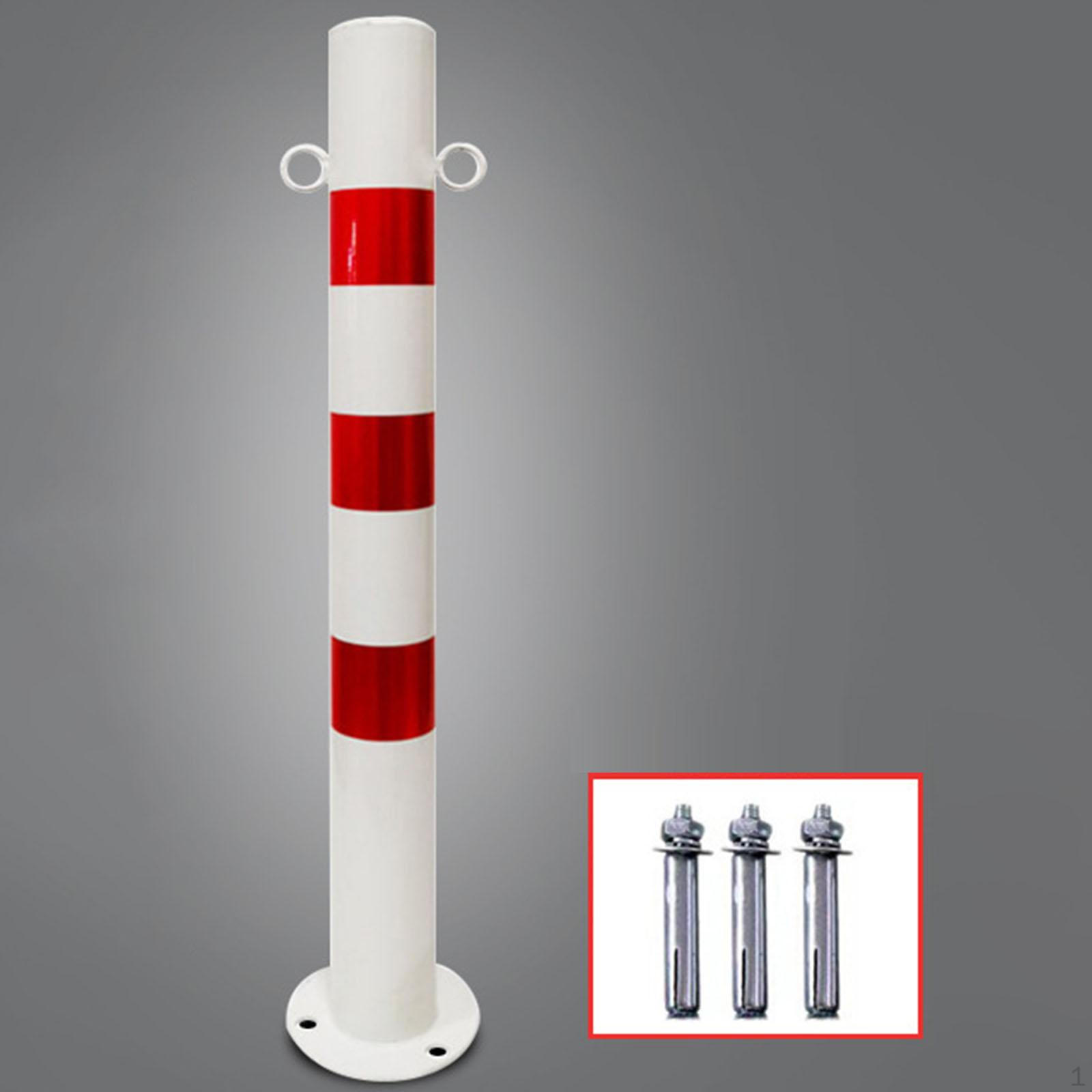 

Парковочный столбик высотой 30 дюймов, барьер для проезда, красно-белая сигнальная колонка для парковки