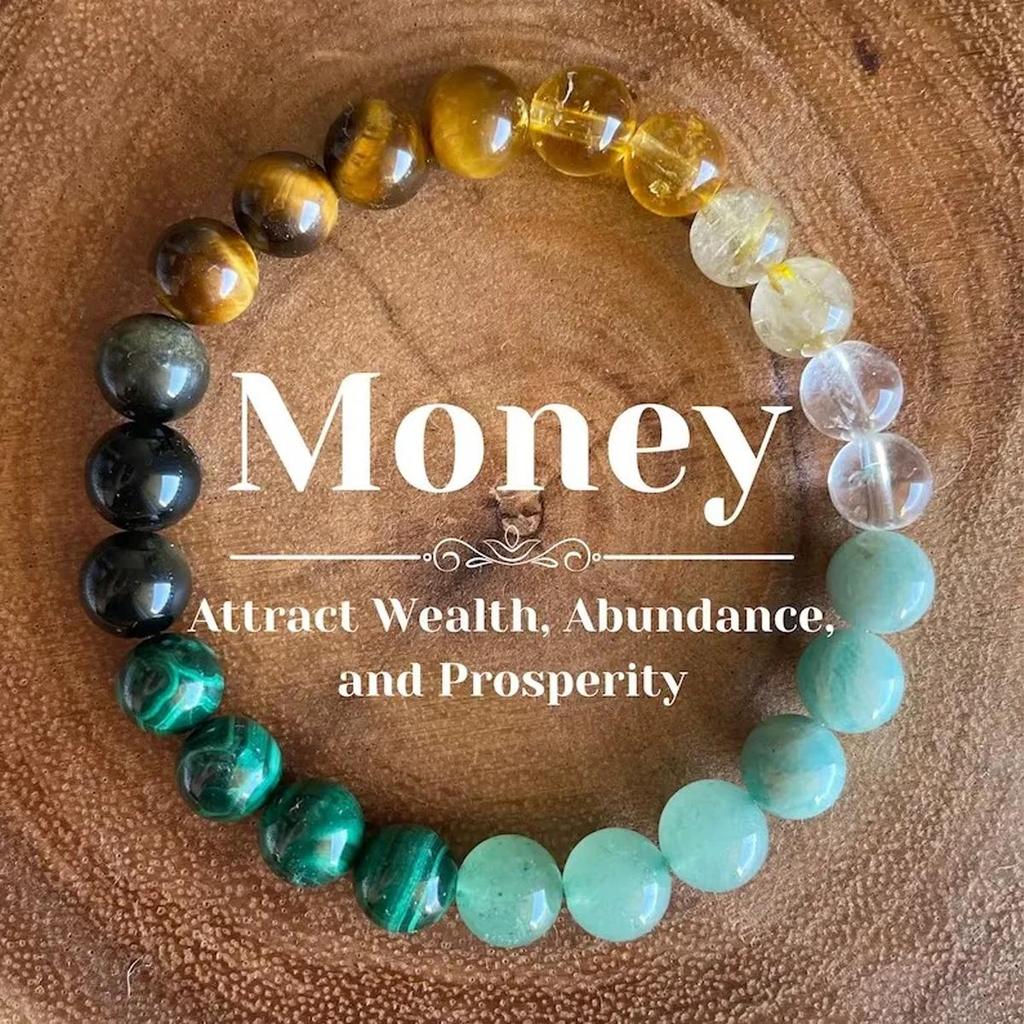 1PC Explosive Natural Green Dongling Citrine Malachite Tiger's Eye Bracelet