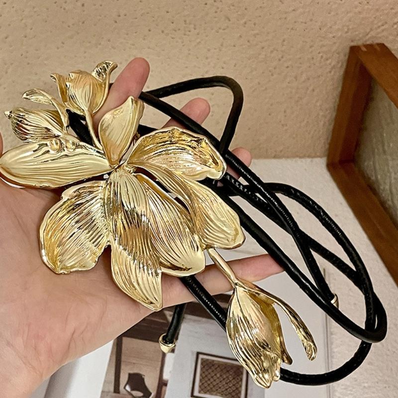 Elegant  Flower Waist Belt Belly Chain Waist Rope Belt for Female Body Jewelry Lady Dress Belt Waist Decoration