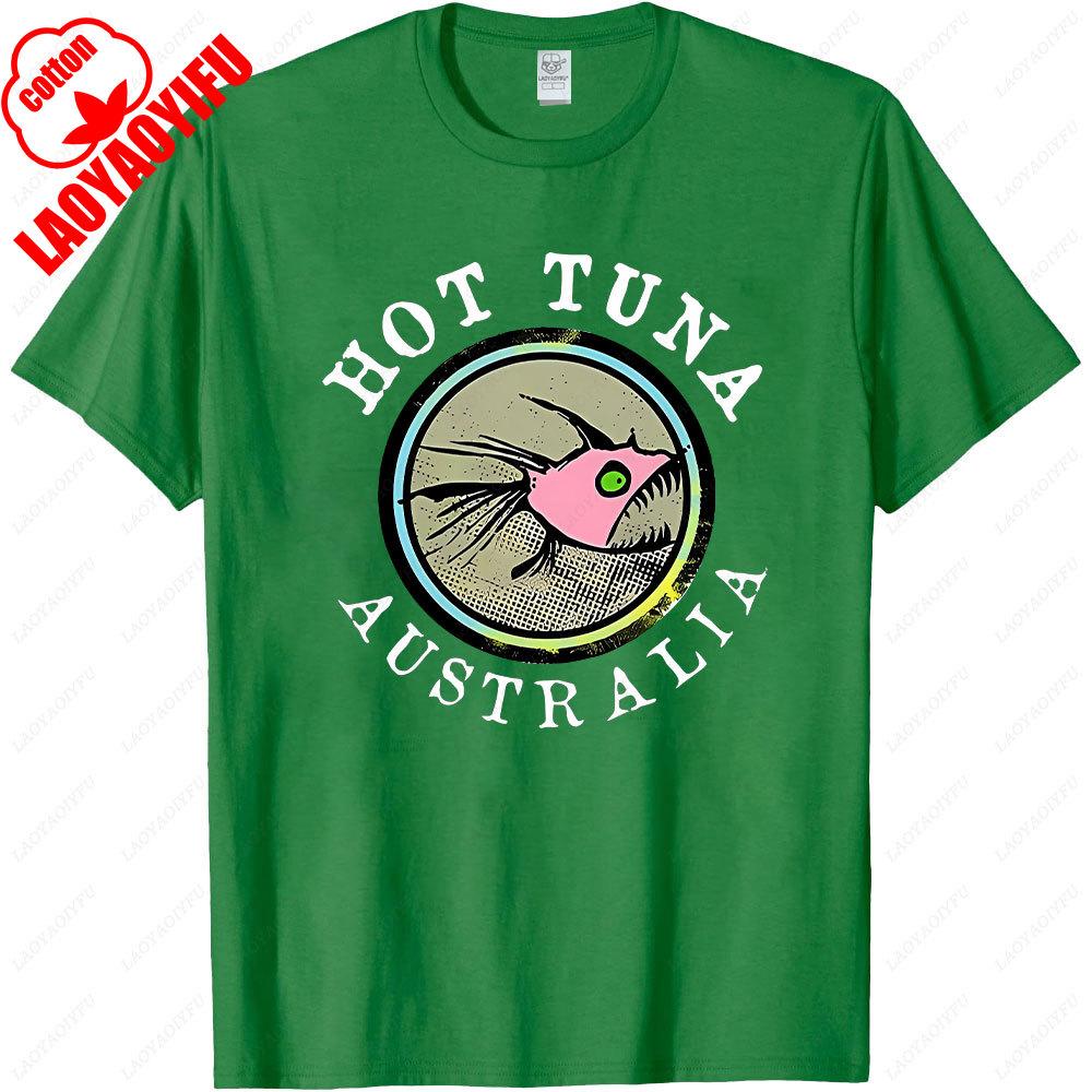 Horký výprodej Pánské tričko s potiskem tuňáka z Austrálie Posilovny Fitness Ležérní Móda Volné Prodyšné tričko Streetwear Hipster Kreslené Pánské tričko