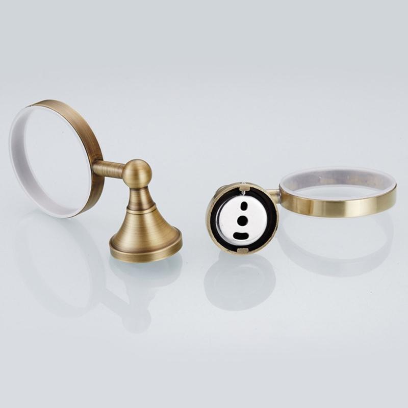 Vintage Wall Mounted Toilet Brush Holders Elegant Design Ergonomic Handle Toilets Brushes Stand Upgrades for Bathroom