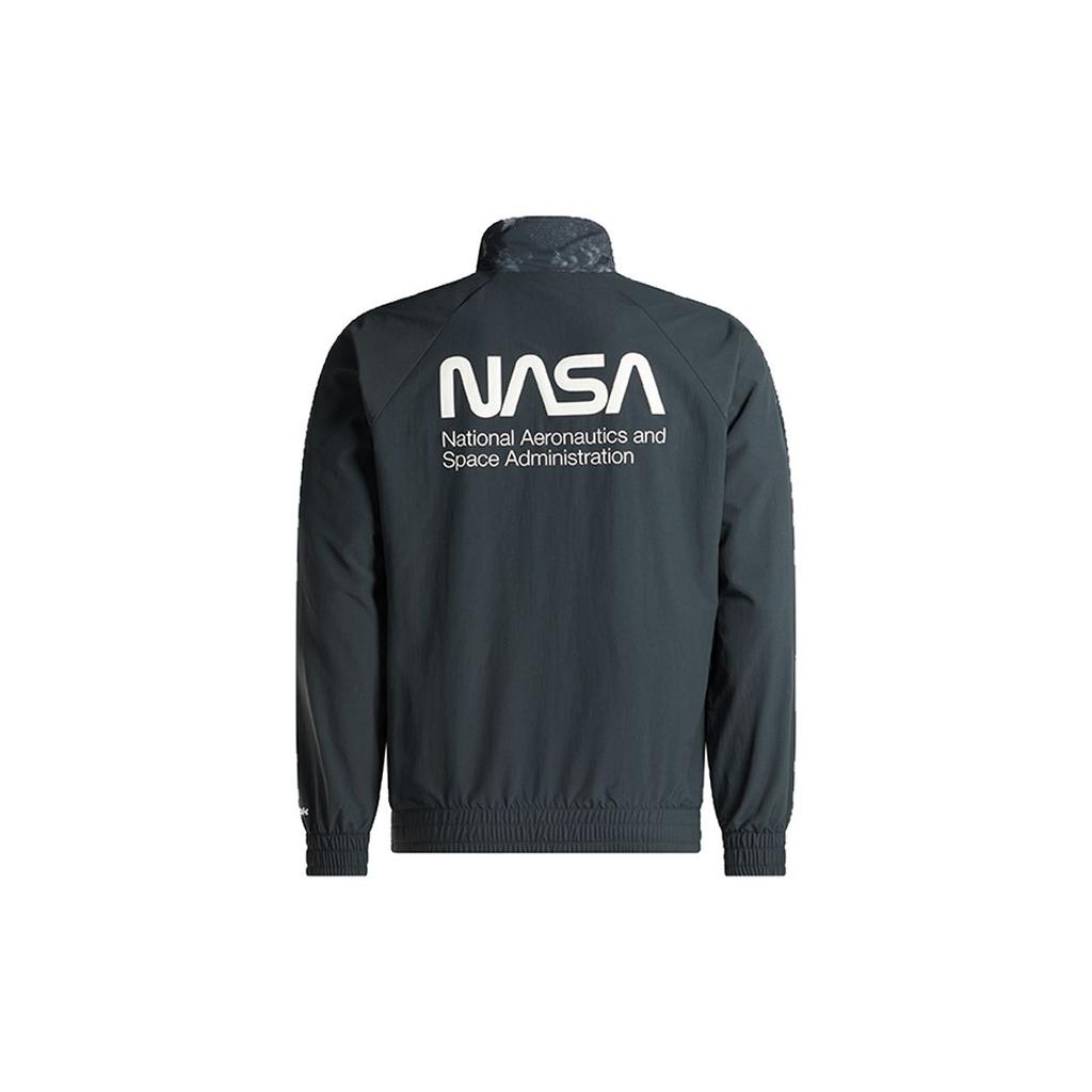 Reebok X NASA Collaboration Sports Casual Comfortable Stand Collar Jacket Unisex Jacket Gray 100207593
