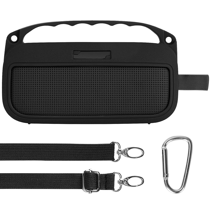 

Bose compatible with Lebakort silicone case SoundLink Flex Portable Speaker (2nd generation) portable outdoor wireless Bluetooth speaker (black case)