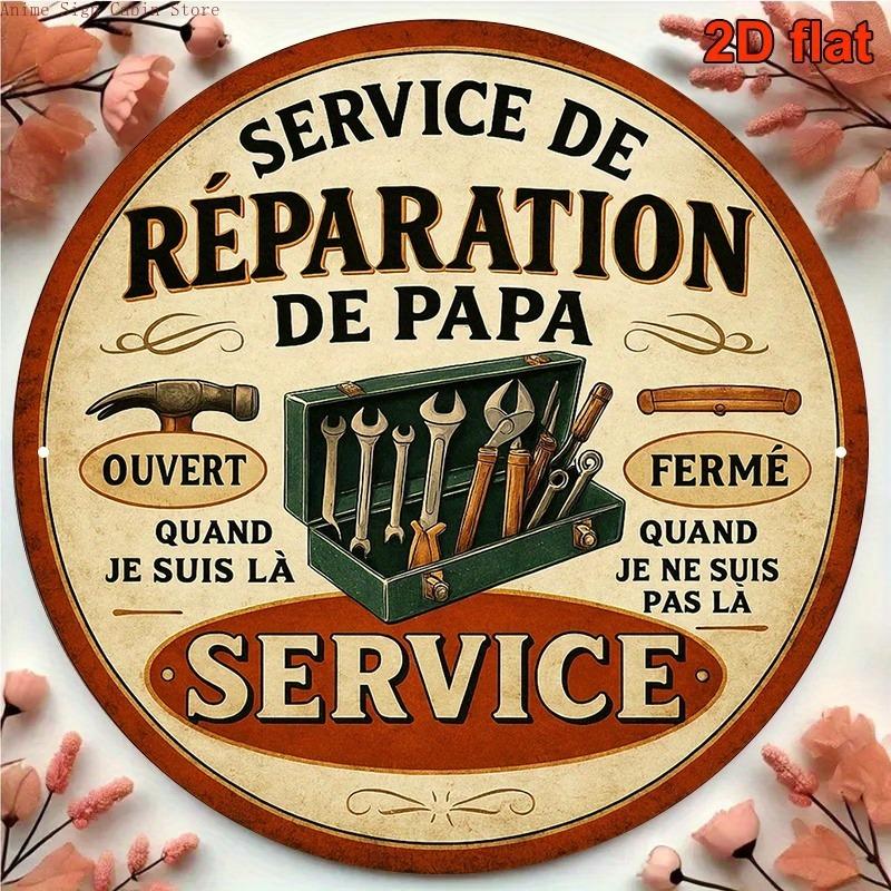 D Flat pc Classic Tin Sign Professional Bar Restaurant Commercial Decor 20x20cm(8x8inch)