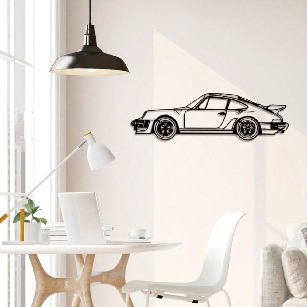 Iron Wall Art Sculpture Large Sports Car Metal Decor Gift for Home Office
