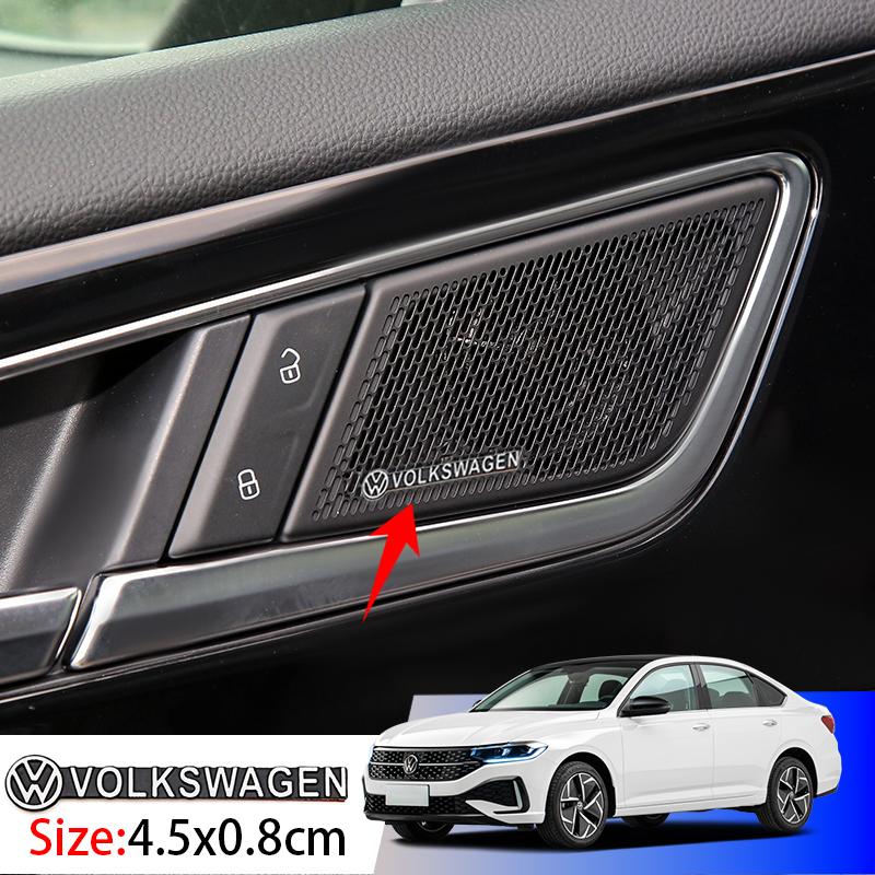 4/8Pcs Car Audio Speaker 3D Aluminum Badge Logo KL35 Stickers For VW GTl Golf Passat Polo Tiguan Arteon Touareg CC Taigo Caddy Jetta