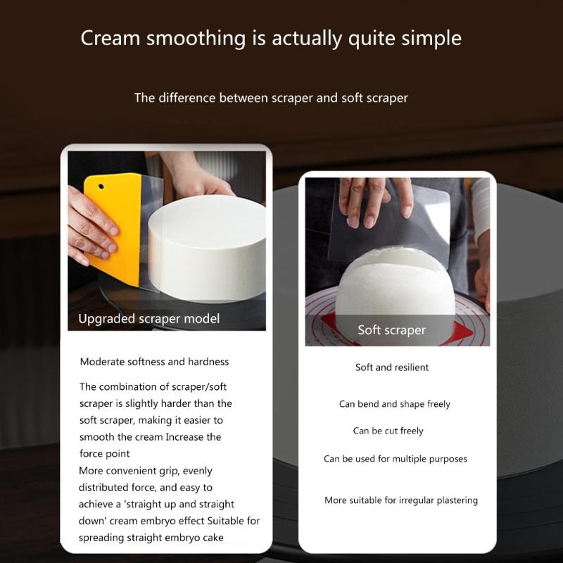 Baking Enthusiasts Fondant Smoothers Durable Dough Cutter and Scrapers Tool for Home and Professional Cook