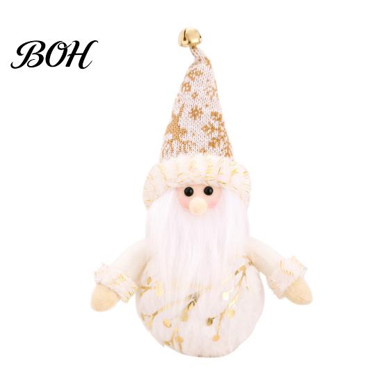 Santa Claus Tabletop Decor Christmas LED Plush Doll Ornaments, Light Up Elk Snowman Fireplace Decoration, Cute Stuffed Toy for Table Holiday