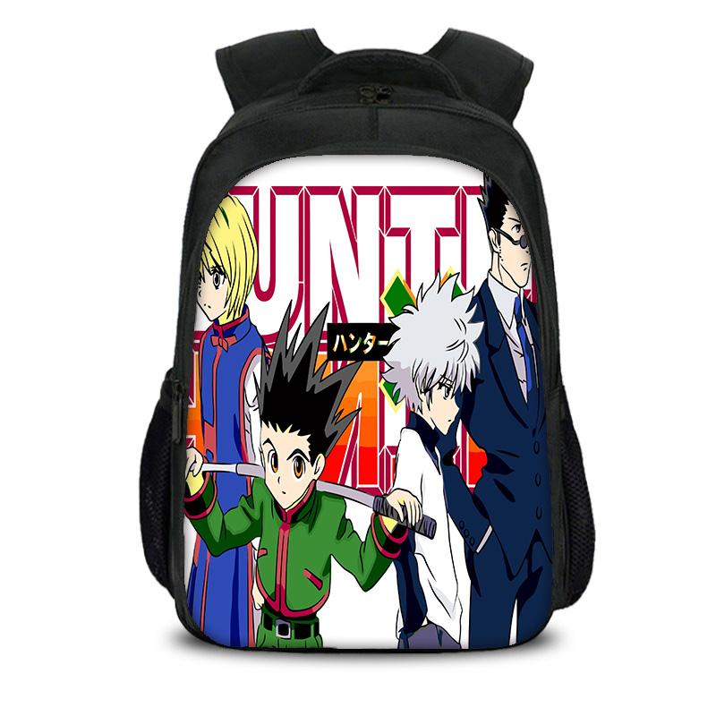 HUNTER × HUNTER Double Layer Backpack Anime Printed Lightweight Kindergarten Primary School Boys and Girls Best Birthday Gift