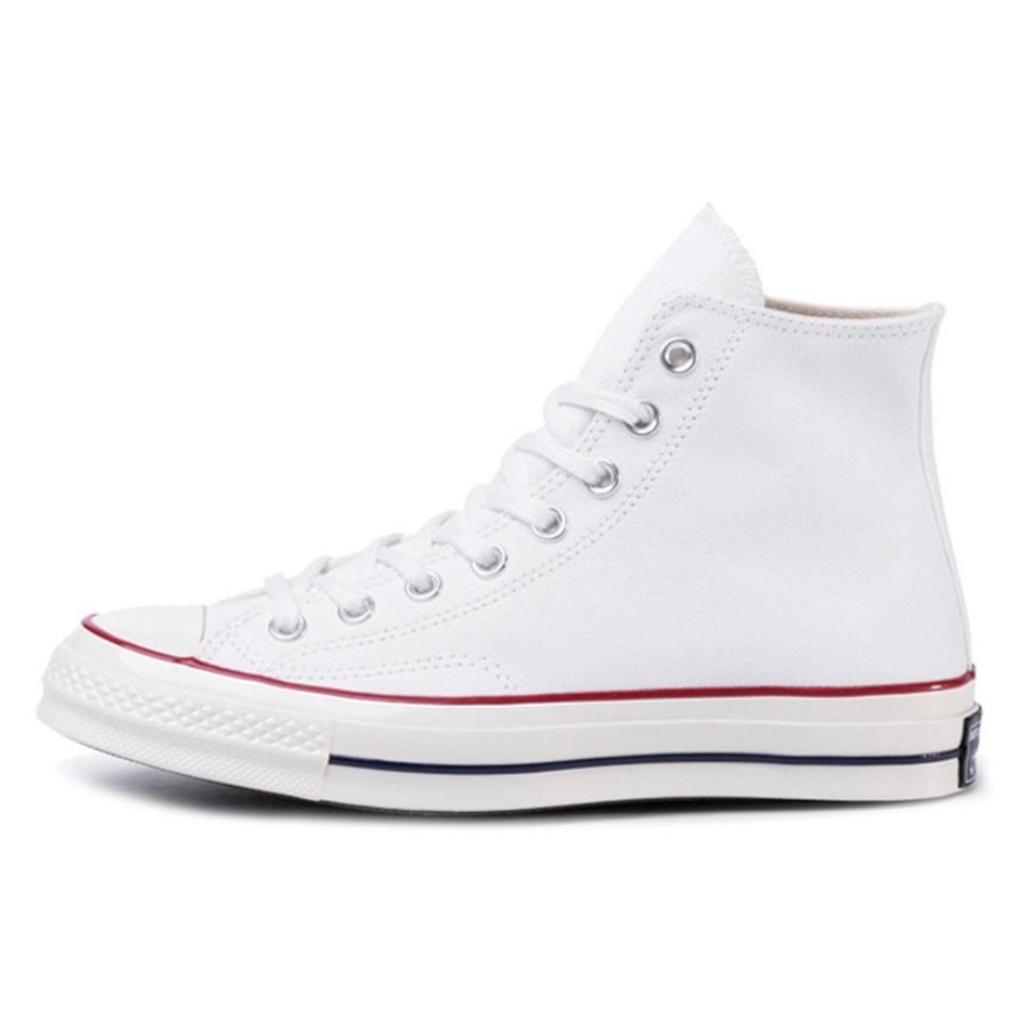 Converse 1970s Slip Resistant, Abrasion Resistant, Waterproof High top Canvas Shoes Unisex White Blue 162056C(Team486-)
