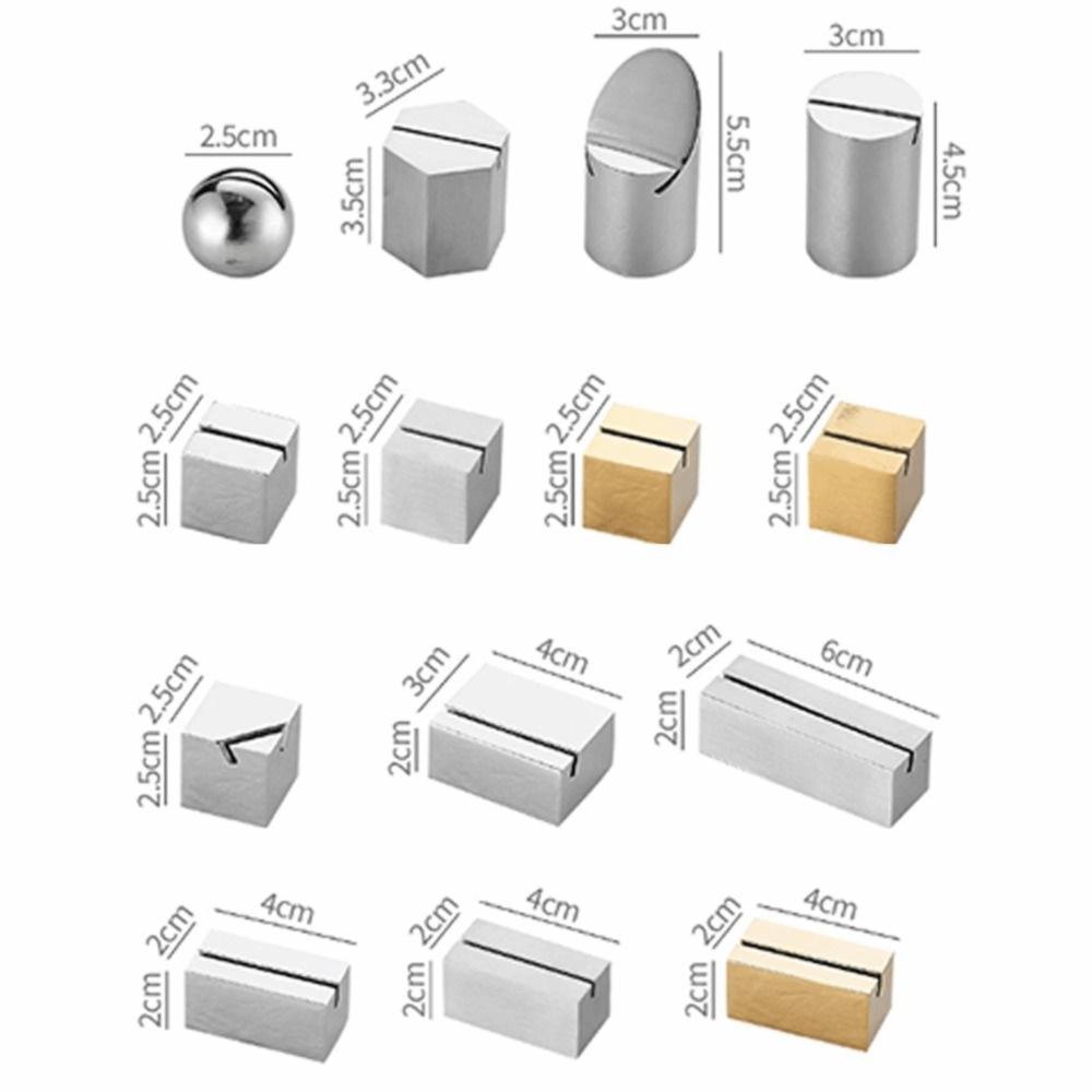Geometric Shape Table Place Card Holder Solid Table Number Display Stand Menu Sign Holder Hotel