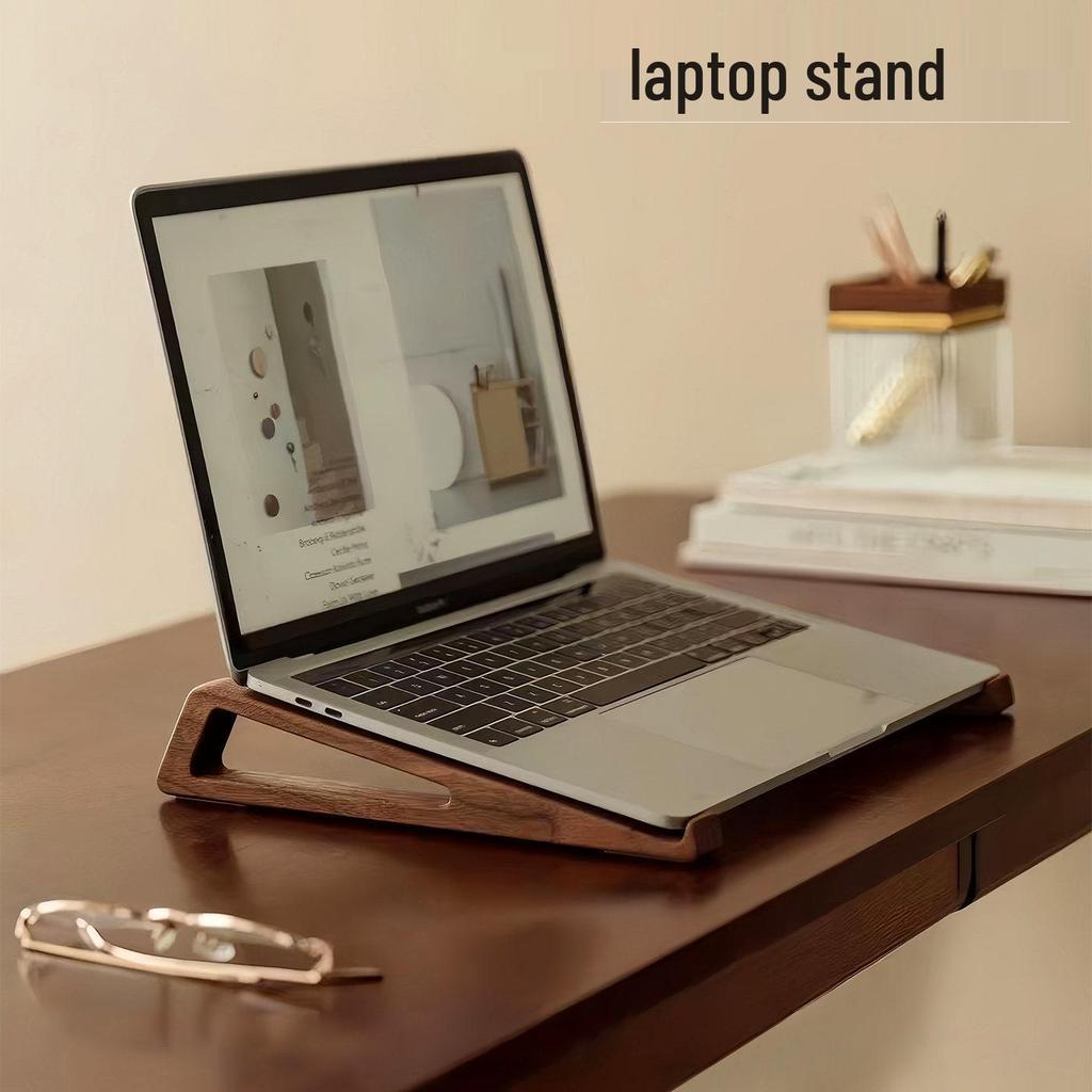 Holz-Laptopständer mit Wärmeableitung und Speicher