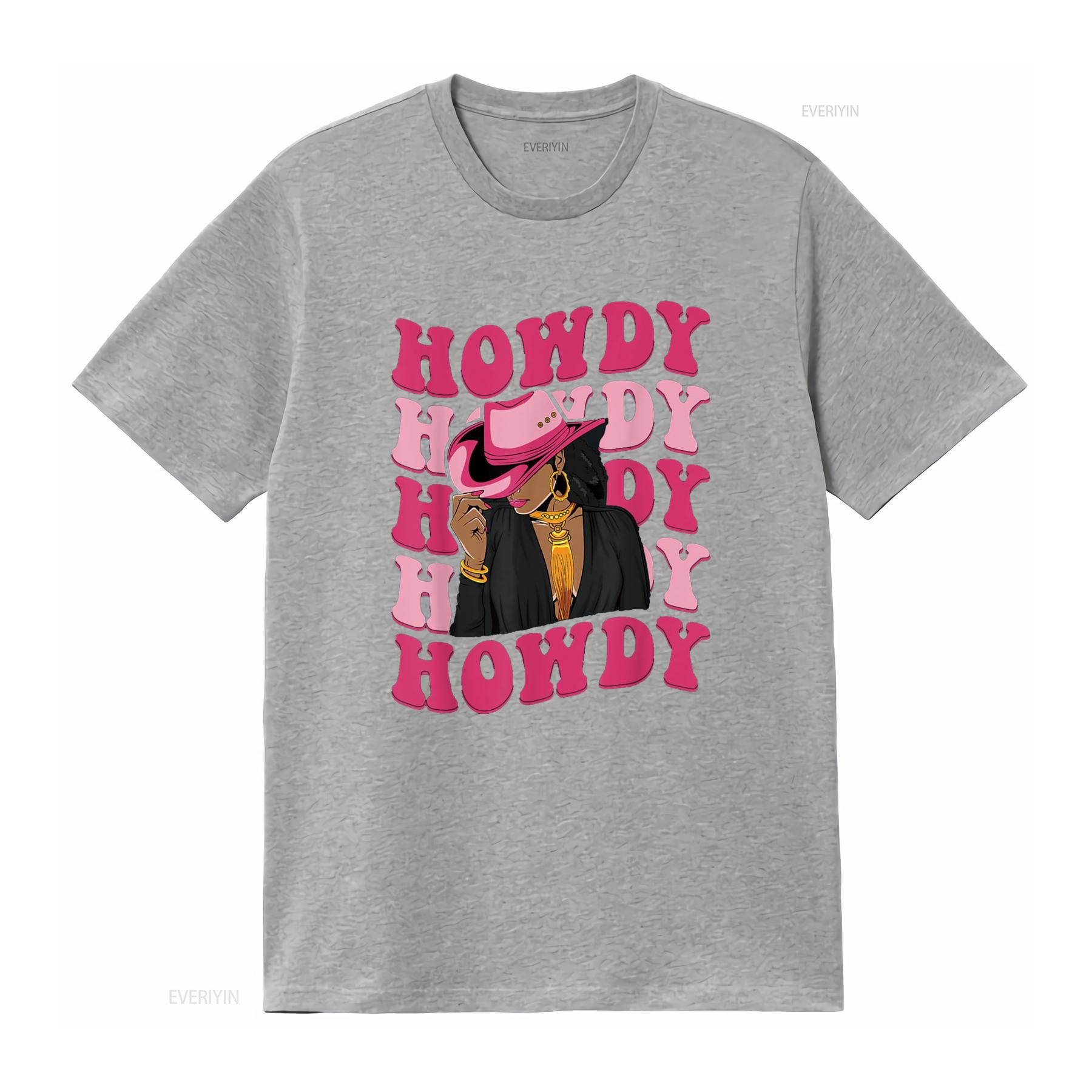 

Howdy Groovy Western Black Cowgirl African American Women T Shirt vintage Washed Stylish fashion Stretched Unisex Comfortable S