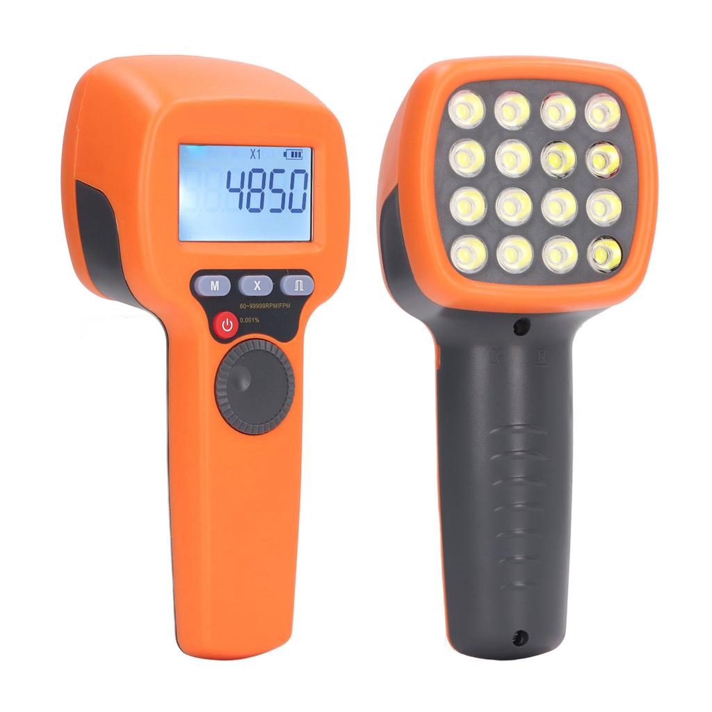 Digital Handheld Stroboscope High Accuracy Prevents Contact LED Flash Strobe Speedometer for HVAC