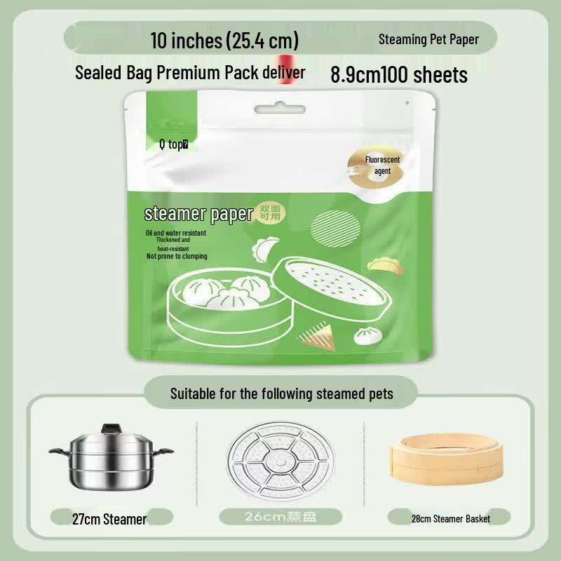 Qoovay Disposable Non-stick Steamer Paper