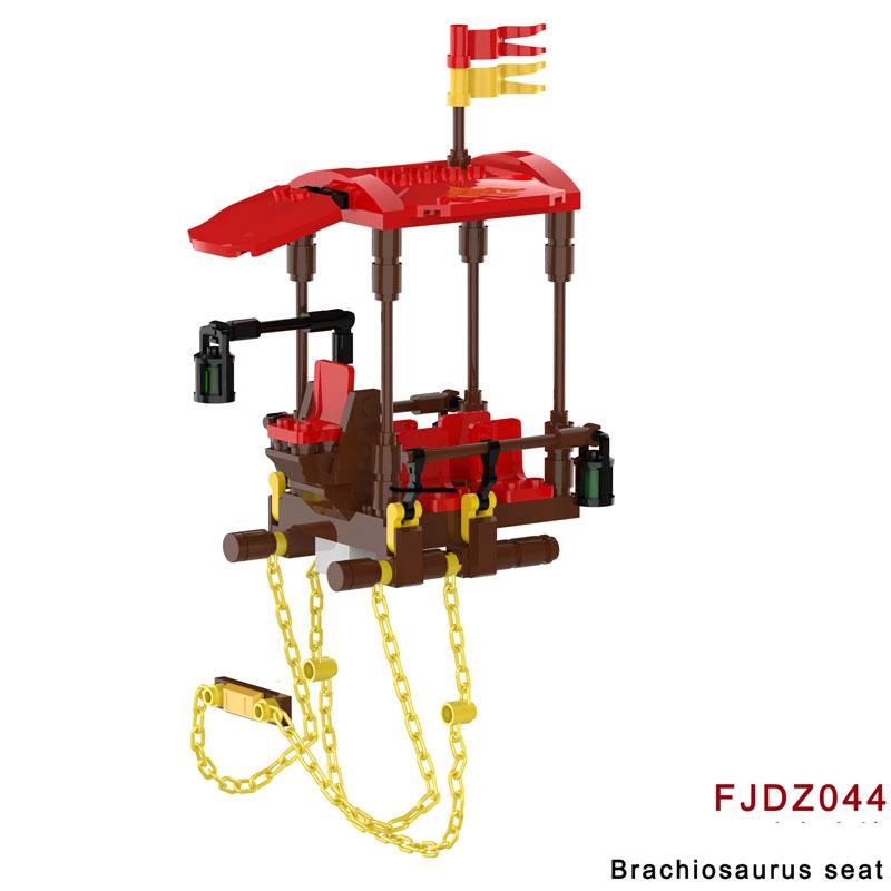 

New MOC Jurassic Tyrannosaurus Rex Playground Giant Dragon Seat Soft Rubber Building Blocks Pendant Children s Toy