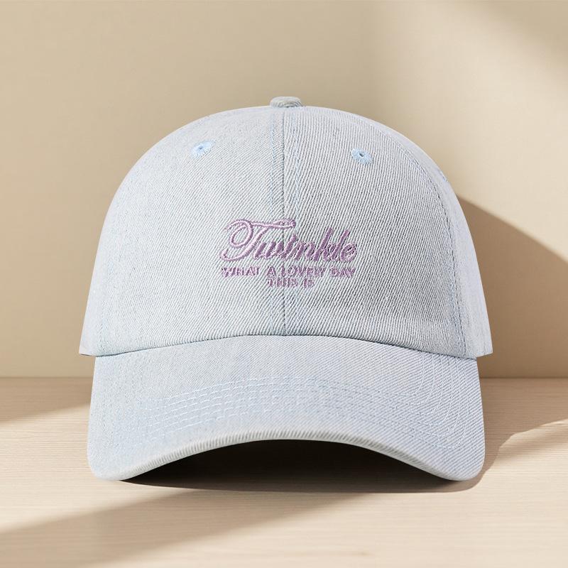 

New Four Seasons Versatile Face Small Baseball Cap Male Casual Couple Shopping Shade M（56-58cm） светло-синий