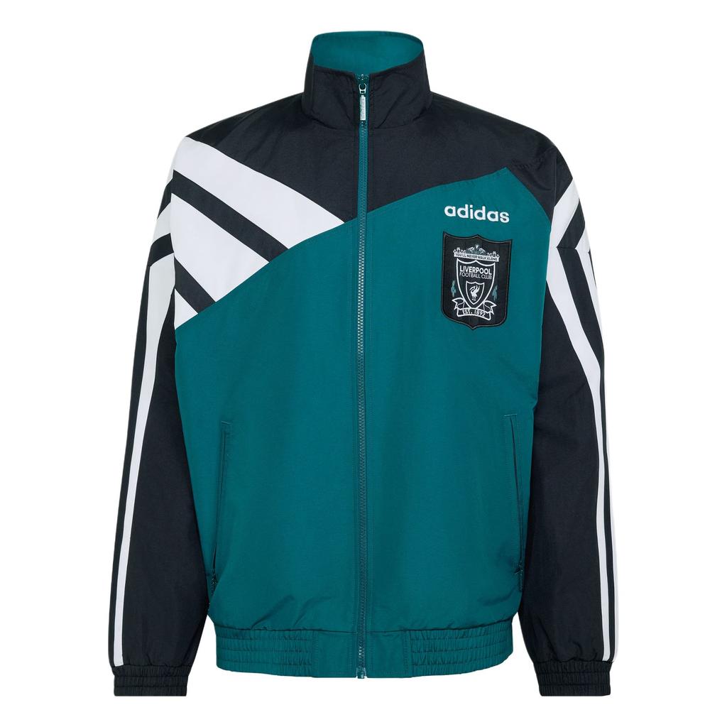 adidas Liverpool Football Culture Casual Trois Bandes Col Montant Fermeture Éclair Ample Manches Longues Veste Vestes Homme KA8094