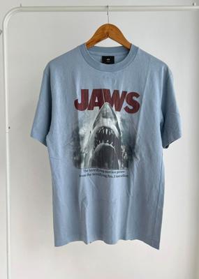 Jaws Film T-shirt Promo Unisex Bomuld genoptryk Lyseblå på Gildan Størrelse S-4XL