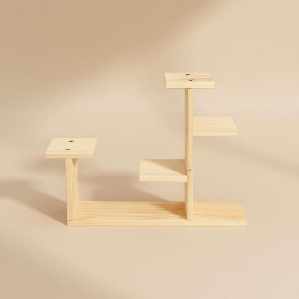 Stand Wood Wooden Tiered Plant Indoor Use Display Shelf for Living Room, Balcony