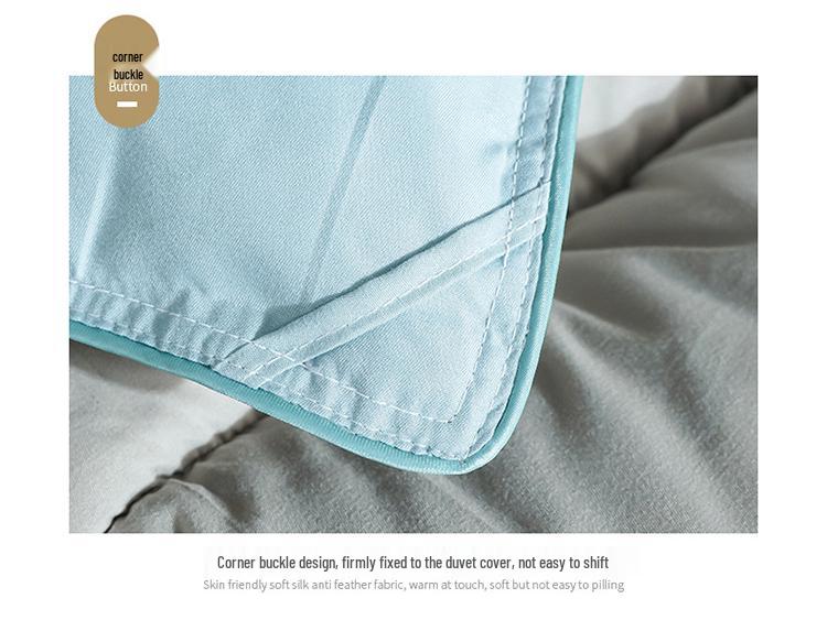 All-Season Feather Silk Imitation Down Quilt for Hotel Bedding