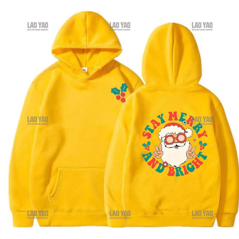 

Party Clothing Print Hoodie Christmas Print Sweatshirt Hip Hop Casual Unisex Autumn Winter Fleece Tops Sudaderas 3XL