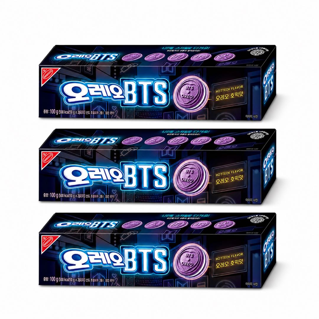 Collaboration BTS OREO Saveur Hotteok Biscuits Sandwich Coréens 100g #Hotteok Flavor* 3box
