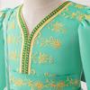 Children's Formal Embroidery Dress with Waist-Cinching Bow