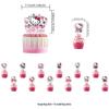 3D Hello Kitty Festival Birthday Decor Set: Balloons, Banner & Flags