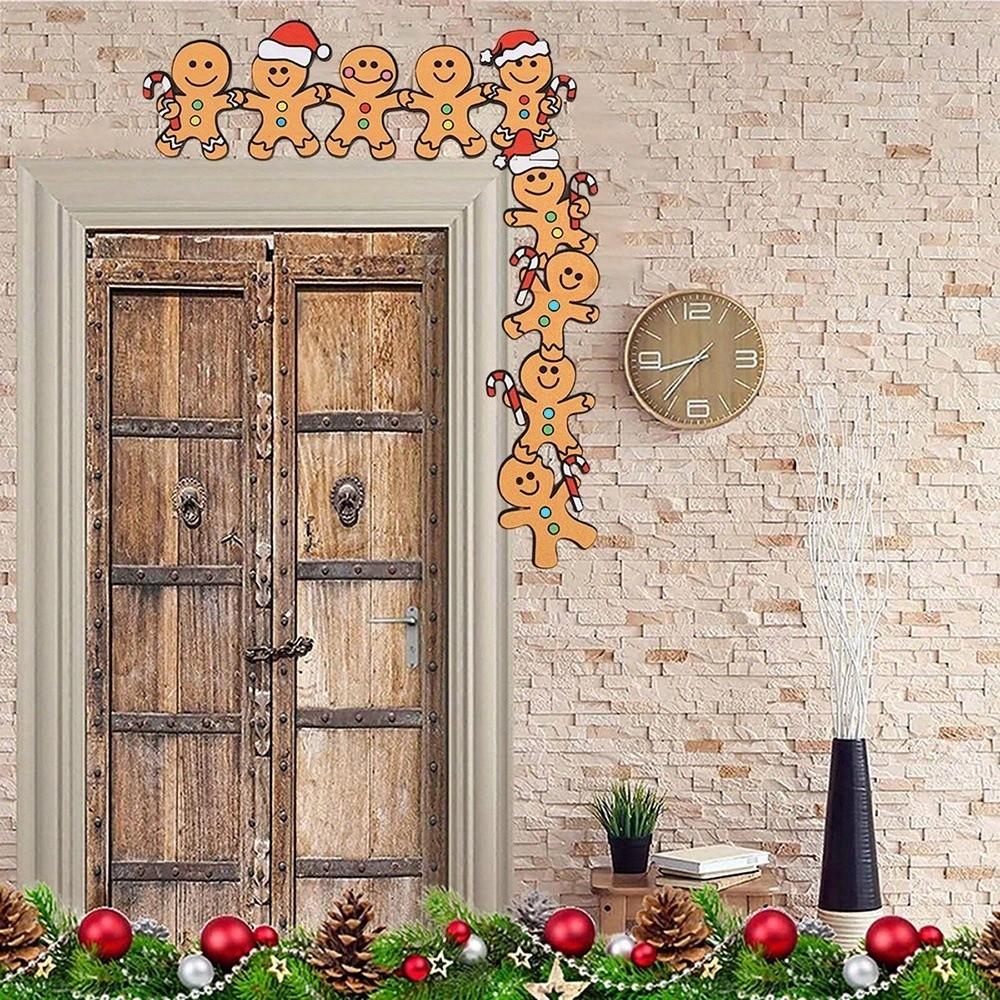 DIY Door Frame Decor Wooden Christmas Sticker NEW Christmas Decorative Corner Sign