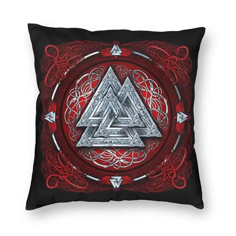 

Подушки с изображением викингов, рун Тора и Мьёльнира, декоративные подушки для дивана и дома в стиле норвежской Вальхаллы и Одина 50x50cm