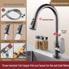 HC Gunmetal Grey Wall-Mounted Pull-Out Kitchen Faucet