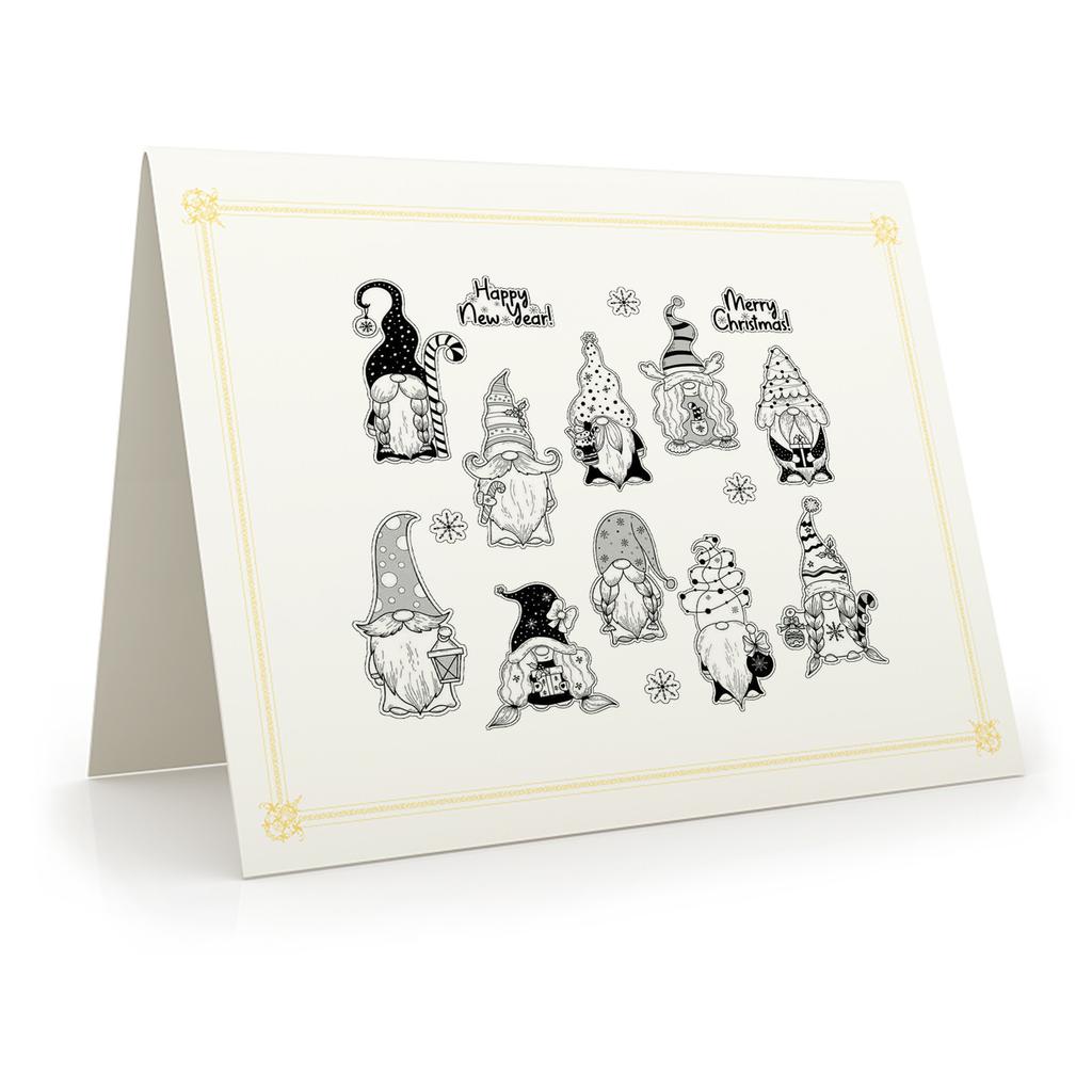 Christmas Series Clear Stamps Vintage Silicone Seals for DIY Scrapbooking Card Making Embossing Decoration Rubber Stamps