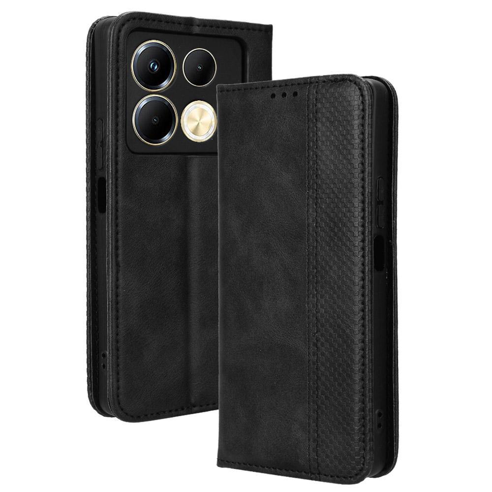 For Infinix Note 40 X6853 Leather Case Magnetic Closing Wallet Phone Cover
